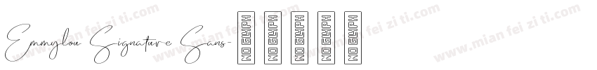 Emmylou Signature Sans字体转换